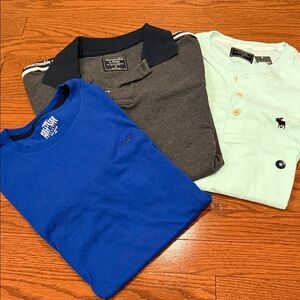 Abercrombie & Fitch Gray Polo Shirt